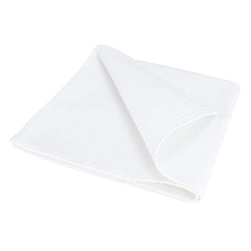 texpot Damast 12 Stück Servietten 40 x 40 cm weiß Atlaskante bei 95°C waschbar 100% Baumwolle hochwertige Vollzwirnqualität von texpot