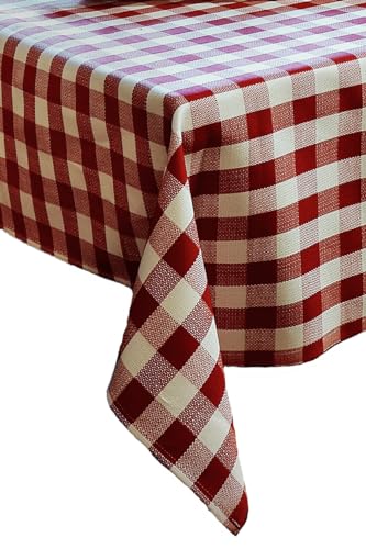 TextilDepot24 Tischwäsche mit 2 cm Karo aus Baumwolle - Farbe rot weiß - Landhaus (40 x 40 cm 6 Stück) von TextilDepot24