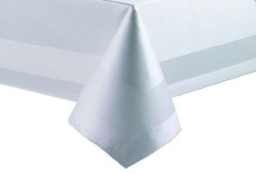 texpot DAMAST Tischdecke Tischwäsche Atlaskante 100 % Baumwolle Vollzwirn Hotel 130x220 cm Eckig von texpot