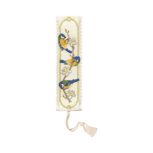 Textile Heritage Collection Cross Stitch Bookmark Kit - Bluetits by Textile Heritage von Textile Heritage