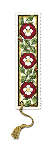 Textile Heritage Collection Cross Stitch Bookmark Kit - Heraldic Rose by Textile Heritage von Textile Heritage