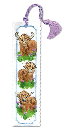 Textile Heritage Lesezeichen-Set, Kreuzstich, Motiv "Wee Hieland Coos" Textile Heritage Lesezeichen-Set, Kreuzstich, Motiv "Wee Hieland Coos" von Textile Heritage