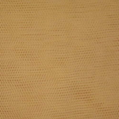 85 Farben – Tutu Fee Schleier Brautschleier Uni Weicher Durchscheinender Tüll Netzstoff 147,3 cm breit (1 Meter, Camel Gold 4230) von Textile Plaza