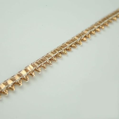 Roségold, metallisch, glänzend, Zickzack, Gota-Patti-Bordüre, 1 m, Roségold X355 Roségold, metallisch, glänzend, Zickzack, Gota-Patti-Bordüre, 1 m, Roségold X355 von Textile Plaza