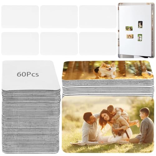 60 Blanko-Sublimationsaufkleber für DIY-Projekte, Kühlschrank- und Mikrowellen-Magnet-Etiketten, personalisierter Bürokalender und Küchendekorbögen 60 Blanko-Sublimationsaufkleber für DIY-Projekte, Kühlschrank- und Mikrowellen-Magnet-Etiketten, personalisierter Bürokalender und Küchendekorbögen von Texvora
