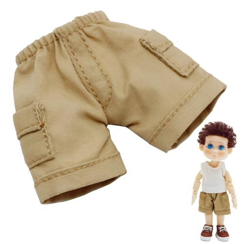 Denim-Puppen-Shorts für Actionfiguren – handgefertigte & nicht verblassende Kleidung für 6,1 x 4,6 cm große Spielfiguren von Texvora