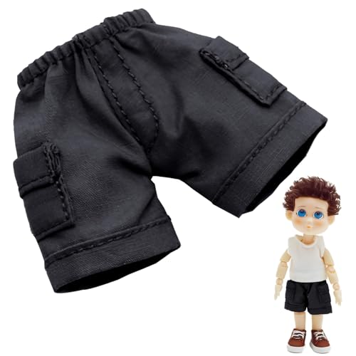 Denim-Shorts für Actionfiguren – handgefertigte Kleidung für 6,1 x 4,6 cm Puppen, lichtecht, perfekt dimensioniertes Spielzeugzubehör von Texvora