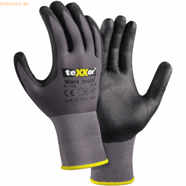 Texxor Handschuh black touch 2450-9 grau/schwarz Gr. 9 von Texxor