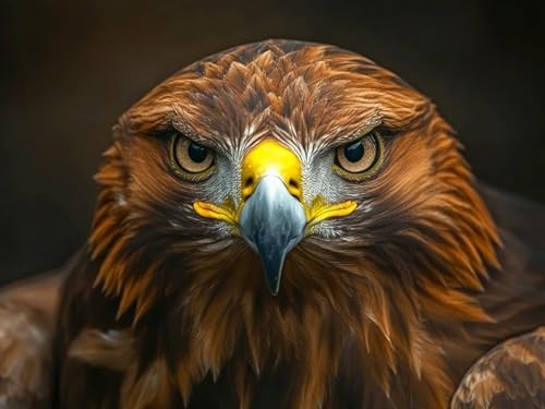 5D Diamond Painting Adler, Bild Diamond Painting Erwachsene Bastelset DIY Vollbohrer Diamant Kunst Sets Gem Kreuzstich Einfache Kits für Crystal Malerei Kunsthandwerk Home Wand Dekor 50x70cm, Model180 von Tgllzzca