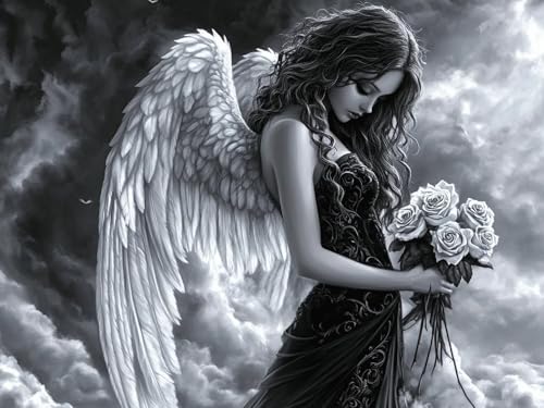 5D Diamond Painting Engel, Mädchen Diamond Painting Erwachsene Bastelset DIY Vollbohrer Diamant Kunst Sets Gem Kreuzstich Einfache Kits für Anfänger, Crystal Malerei Home Wand Dekor 40x50cm, Model189 5D Diamond Painting Engel, Mädchen Diamond Painting Erwachsene Bastelset DIY Vollbohrer Diamant Kunst Sets Gem Kreuzstich Einfache Kits für Anfänger, Crystal Malerei Home Wand Dekor 40x50cm, Model189 von Tgllzzca