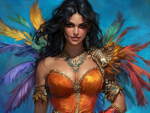 5D Diamond Painting Feder, Frau Diamond Painting Erwachsene Bastelset DIY Vollbohrer Diamant Kunst Sets Gem Kreuzstich Einfache Kits für Crystal Malerei Kunsthandwerk Home Wand Dekor 30x40cm, Model288 5D Diamond Painting Feder, Frau Diamond Painting Erwachsene Bastelset DIY Vollbohrer Diamant Kunst Sets Gem Kreuzstich Einfache Kits für Crystal Malerei Kunsthandwerk Home Wand Dekor 30x40cm, Model288 von Tgllzzca