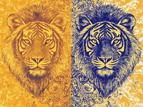 5D Diamond Painting Tiger, japanisch Diamond Painting Erwachsene Bastelset DIY Vollbohrer Diamant Kunst Sets Gem Kreuzstich Einfache Kits für Anfänger, Crystal Malerei Home Wand Dekor 40x50cm,Model192 von Tgllzzca
