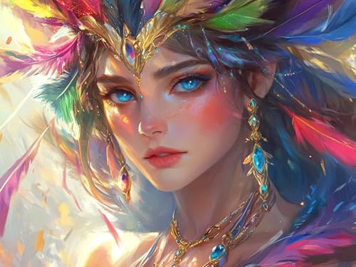 5D Diamond Painting Traum, Elf Diamond Painting Erwachsene Bastelset DIY Vollbohrer Diamant Kunst Sets Gem Kreuzstich Einfache Kits für Crystal Malerei Kunsthandwerk Home Wand Dekor 50x70cm, Model285 5D Diamond Painting Traum, Elf Diamond Painting Erwachsene Bastelset DIY Vollbohrer Diamant Kunst Sets Gem Kreuzstich Einfache Kits für Crystal Malerei Kunsthandwerk Home Wand Dekor 50x70cm, Model285 von Tgllzzca