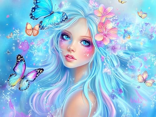 5D Diamond Painting Traum, Elf Diamond Painting Erwachsene Bastelset DIY Vollbohrer Diamant Kunst Sets Gem Kreuzstich Einfache Kits für Crystal Malerei Kunsthandwerk Home Wand Dekor 90x120cm, Model273 5D Diamond Painting Traum, Elf Diamond Painting Erwachsene Bastelset DIY Vollbohrer Diamant Kunst Sets Gem Kreuzstich Einfache Kits für Crystal Malerei Kunsthandwerk Home Wand Dekor 90x120cm, Model273 von Tgllzzca