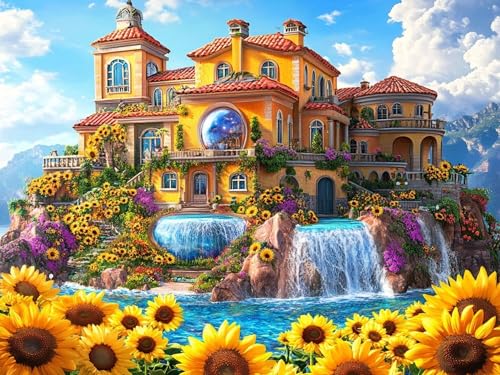 Diamond Painting Sonnenblume Diamond Painting Erwachsene Kabine, DIY Runder Full Drill Anfänger Diamant Kreuzstich Kunsthandwerk, Mosaikherstellung für Erwachsene Home Wand Dekor 80x100cm, Model199 Diamond Painting Sonnenblume Diamond Painting Erwachsene Kabine, DIY Runder Full Drill Anfänger Diamant Kreuzstich Kunsthandwerk, Mosaikherstellung für Erwachsene Home Wand Dekor 80x100cm, Model199 von Tgllzzca