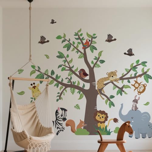 Wandtattoo Dschungel Waldtiere Baum Wandaufkleber Safari Elefant Giraffe Löwe Affen Wandsticker Babyzimmer Kinderzimmer Schlafzimmer Wohnzimmer Wanddeko Wandtattoo Dschungel Waldtiere Baum Wandaufkleber Safari Elefant Giraffe Löwe Affen Wandsticker Babyzimmer Kinderzimmer Schlafzimmer Wohnzimmer Wanddeko von Tgsedr