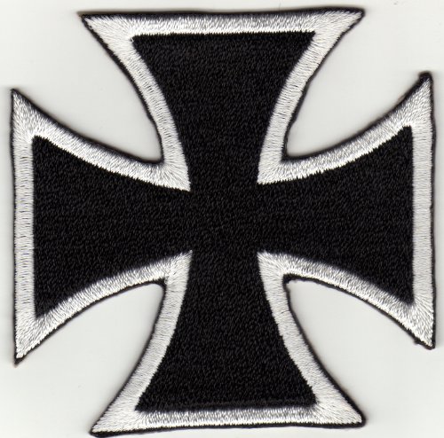 Aufnäher Bügelbild Applikation Iron on Patches Eisernes Kreuz ca. 65 mm von Thai-Market