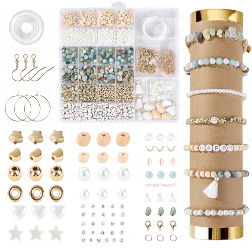 Thalmora Olevia Natürliche Amazonit Perlen Set für Armbänder und Ketten – Edelstein Perlen DIY Schmuck Set zum Auffädeln, Perlenset für Armbänder, Halsketten & Ohrringe, für Erwachsene und Kinder Thalmora Olevia Natürliche Amazonit Perlen Set für Armbänder und Ketten – Edelstein Perlen DIY Schmuck Set zum Auffädeln, Perlenset für Armbänder, Halsketten & Ohrringe, für Erwachsene und Kinder von Thalmora Olevia
