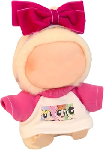 Thalorix Kleidung für Labubu, 3-teilige Lububu Puppe Outfits, Modeschuhe, Hosen, Top Set Zubehör, Exquisite 17 cm Labubus Kleidung (Keine Puppe) (Blau A) von Thalorix