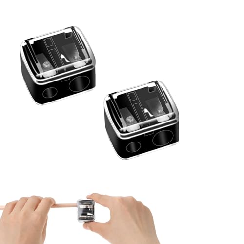 Thapncow 2 Stück Makeup Sharpener Anspitzer, Make-up Doppel-Spitzer, Spitzer für Kajalstifte - Universal Anspitzer, Augenbrauenstift, Lippenkonturenstift, Eyeliner, Präzisionsklingen Thapncow 2 Stück Makeup Sharpener Anspitzer, Make-up Doppel-Spitzer, Spitzer für Kajalstifte - Universal Anspitzer, Augenbrauenstift, Lippenkonturenstift, Eyeliner, Präzisionsklingen von Thapncow