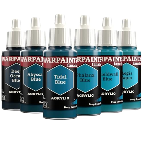 The Army Painter, Warpaints Fanatic Flexible Triad: Deep Green-Blues, 6 x 18 ml Acrylfarbe, Miniatur-Hobbybemalung, Für Miniatur-Wargaming The Army Painter, Warpaints Fanatic Flexible Triad: Deep Green-Blues, 6 x 18 ml Acrylfarbe, Miniatur-Hobbybemalung, Für Miniatur-Wargaming von The Army Painter