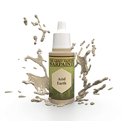 The Army Painter | Warpaint | Arid Earth | Hochpigmentierte Acrylfarbe auf Wasserbasis, geeignet für das Bemalen von Tabletop Miniaturen, Brettspielfiguren und Miniaturen zu RPGs Rollenspielen, WP1402, W48" x L72" von The Army Painter