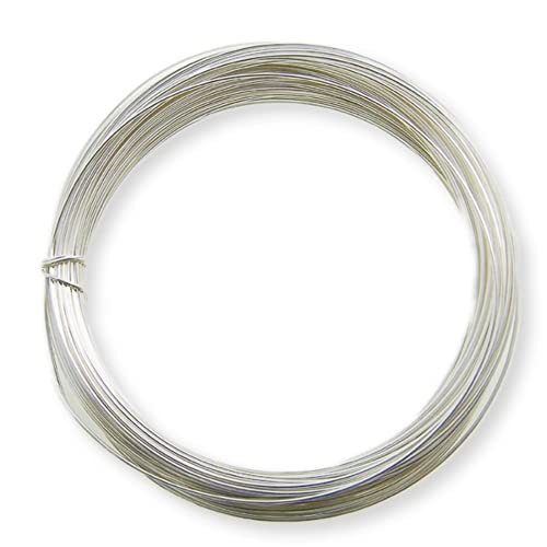 0.8mm (20 Gauge) x 6m versilberter, nicht anlaufender Basteldraht für Schmuck, Wire Wrapping, Bildhauerei, Bastelarbeiten, Drahtmodellierung von The Bead Shop