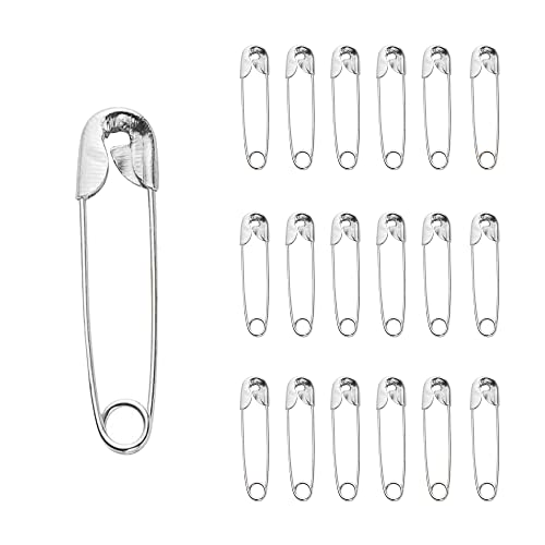 100 Stück Kleine Sicherheitsnadeln Silber 20mm – Vernickelte Mini-Nadeln für Nähen, Kleidung, Basteln, Schneiderei, Schmuck, DIY und Reparaturen von The Bead Shop