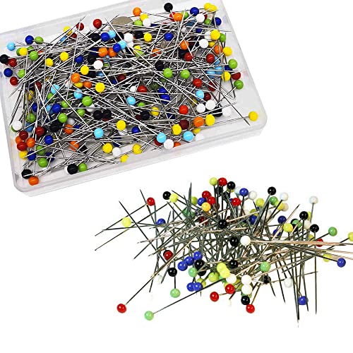 38mm Glas Kopf Schneiderei gerade Pins für Nähen, Quilten, Basteln, Schneidern - Packung mit 100 von The Bead Shop