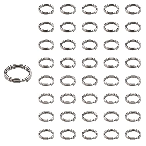 6mm 300 Stück Edelstahl-Sprengringe – Doppelte Rundringe aus rostfreiem Stahl, Kleine Verbindungsringe in Großpackung für DIY, Schmuckherstellung, Basteln & Organisation von The Bead Shop