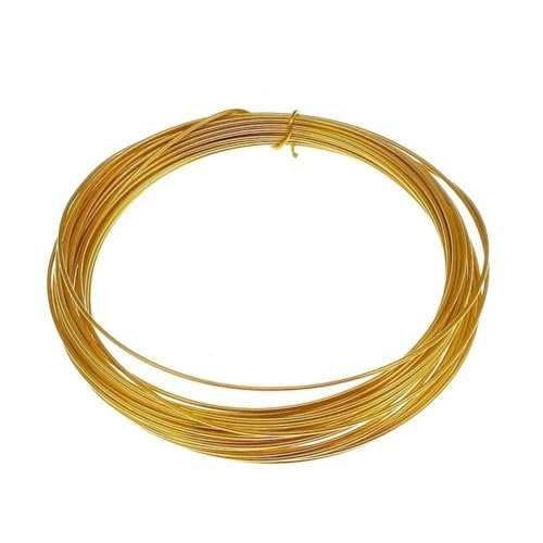 Anlaufgeschützter Basteldraht Goldfarben 0,6 mm (22 Gauge) x 10 m – Weicher Kupferdraht Zum Schmuckbasteln, Modellieren, Wickeln, Skulptur & Kreatives Arbeiten von The Bead Shop