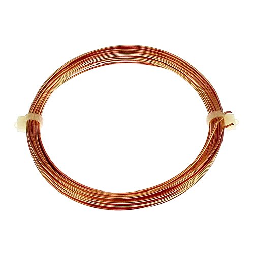 Anlaufgeschützter Basteldraht Kupferfarben 0,5 mm (24 Gauge) x 15 m – Weicher Kupferdraht Zum Schmuckbasteln, Modellieren, Wickeln, Skulptur & Kreatives Arbeiten von The Bead Shop