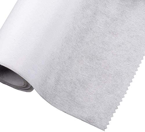Aufbügelbarer/aufbügelbarer Einlagestoff - leichtes Gewicht 75cm breit - 2 Meter - Weiß (Vliesstoff) von The Bead Shop