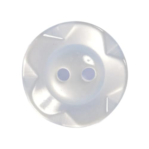 Fruit Gum Baby-Knöpfe, 2 Löcher, Polyester-Knöpfe, Hellblau, 16 mm (26 l), 10 Knöpfe pro Packung, ideal für Babykleidung, Handwerk und DIY-Projekte von The Bead Shop