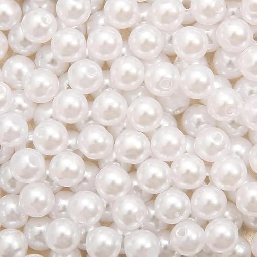 Kunstperlen, 6 mm, 250 Stück, weiße Acryl-Kunstperlen mit Löchern für DIY-Schmuckherstellung, Handwerk, Armbänder, Halsketten, Haar-Accessoires, Vasenfüller und Dekorationen Kunstperlen, 6 mm, 250 Stück, weiße Acryl-Kunstperlen mit Löchern für DIY-Schmuckherstellung, Handwerk, Armbänder, Halsketten, Haar-Accessoires, Vasenfüller und Dekorationen von The Bead Shop