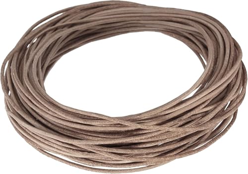 Lederschnur 1,5 mm 5 Meter Natur - Rindsleder, rund, für Armband, Halskette, Schmuckherstellung, DIY Handwerk ​ von The Bead Shop