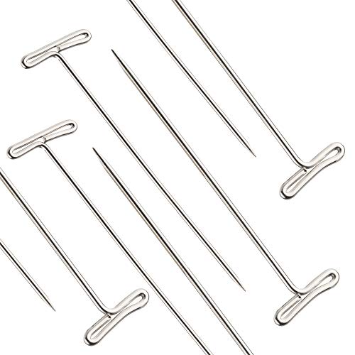 Metall-T-Pins (38 mm/50 mm) Makramee-Nadeln, Nassblockierung, Stricken, 38 mm, 25 Stück von The Bead Shop