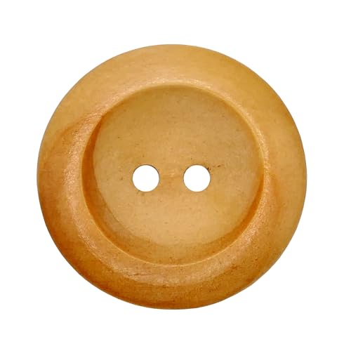 Natürliche Holzknöpfe, 2 Löcher, runde Bastelknöpfe mit glatter Oberfläche, 14 mm (22 l), 10 Stück, umweltfreundliche Näh- und Bastelknöpfe für Kleidung, Stricken und DIY-Projekte von The Bead Shop