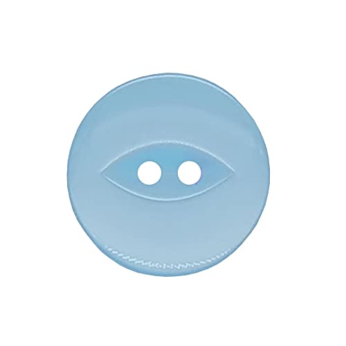 Packung mit 20 runden Acryl-Fischaugen-Knöpfen, Babyknöpfe, Nähen, Stricken, Bastelknöpfe - Hellblau 19 mm/30 Lignes von The Bead Shop