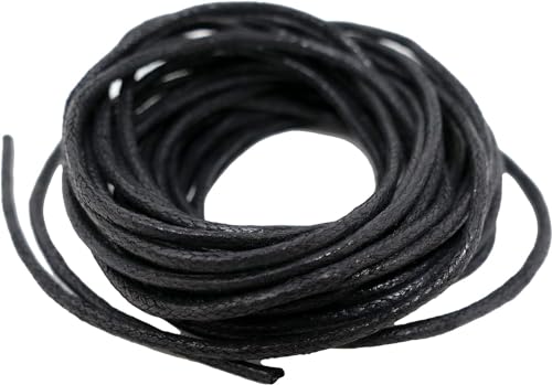 The Bead Shop Gewachste Baumwollkordel – 1 mm 5 Meter schwarze Schnur – Shamballa-Makramee – Faden Perlenschnur für Armband Halskette Schmuckherstellung – ideal für DIY The Bead Shop Gewachste Baumwollkordel – 1 mm 5 Meter schwarze Schnur – Shamballa-Makramee – Faden Perlenschnur für Armband Halskette Schmuckherstellung – ideal für DIY von The Bead Shop