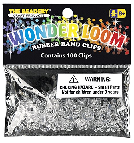 The Beadery 100 C Clips, Non-Toxic Plastic, Crystal von The Beadery