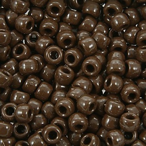 The Beadery Pony-Perlen, 6 x 9 mm, Schokoladenbraun, 900 Stück von The Beadery