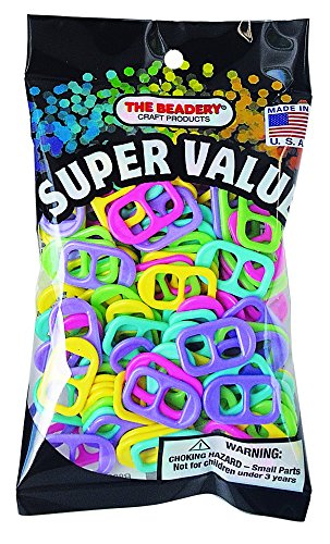 The Beadery Soda Pop Tab Candy Multi, Plastik, Pastellfarben, 1 Count (Pack of 150) von The Beadery