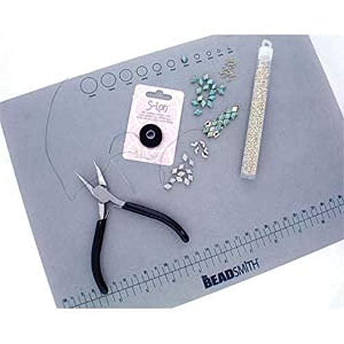 Beadsmith BMNS8-R Treasure rutschfeste Perlenmatte, 21,6 x 17,8 cm von The Beadsmith