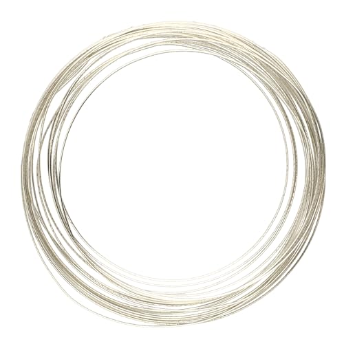 Beadsmith Draht, 16 Gauge, halbrund, anlaufgeschützt, versilbert, 4 m von The Beadsmith