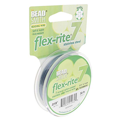 Montana Flex Rite Beading Stringing Wire .018 Inch 30 Feet Nylon Coated Stainless Steel 7 Strand Tigertail 20.6lb Break by BeadSmith Flex Rite Montana Flex Rite Beading Stringing Wire .018 Inch 30 Feet Nylon Coated Stainless Steel 7 Strand Tigertail 20.6lb Break by BeadSmith Flex Rite von The Beadsmith
