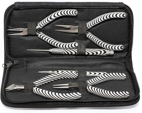 The Beadsmith 6-teiliges Zebra-Werkzeugset zur Schmuckherstellung mit Zange und Pinzette The Beadsmith 6-teiliges Zebra-Werkzeugset zur Schmuckherstellung mit Zange und Pinzette von The Beadsmith