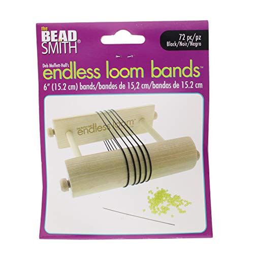The Beadsmith Deb Moffett-Hall's Endless Loom Bänder, 15,2 cm Durchmesser, 72 Stück, schwarze Farbe, Verwendung mit dem Endless Loom von The Beadsmith