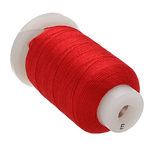 The Beadsmith Kordel aus reiner Seide, Rot, Größe E (0,325 mm) – 200 Yards (182,9 m), 1/2 Unzen Spule – zum Knoten von Perlen, Edelsteinen, Kristallen und Perlen von The Beadsmith