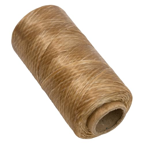 The Beadsmith Künstliche Sehne – gewachste Polyesterschnur – natürliche Farbe, 4-lagig, 227 g Spule, 270 Meter/900 Meter – Garn für Perlenstickerei, Lederarbeiten, Traumfänger und handgenähte von The Beadsmith